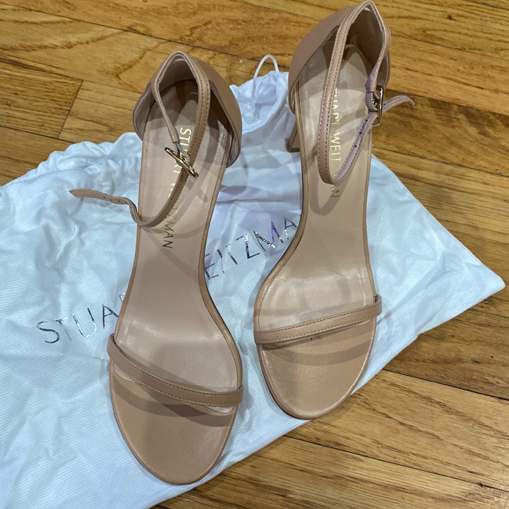 Stuart Weizmann Nudist 100 High Heel Sandals - image 1